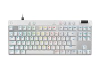 Tipkovnica LOGITECH Pro X TKL Rapid, mehanička, tactile, RGB, US Layout, USB, bijela