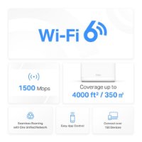Wireless range extender MERCUSYS Halo H60X, AX1500 Wi-Fi Mesh sustav, bežični, 2 komada