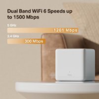 Wireless range extender MERCUSYS Halo H60X, AX1500 Wi-Fi Mesh sustav, bežični, 2 komada