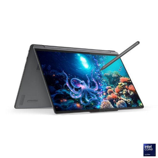 Laptop LENOVO Yoga 9 83LC001HSC / Core Ultra 7 256V, 16GB, 1TB SSD, Intel Arc Graphics, 14" 2,8K 120Hz OLED Touch, Windows 11 Pro, sivi