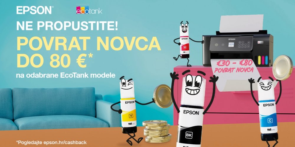 Prikažite detalje za EPSON Cashback – Povrat novca do 80 €!