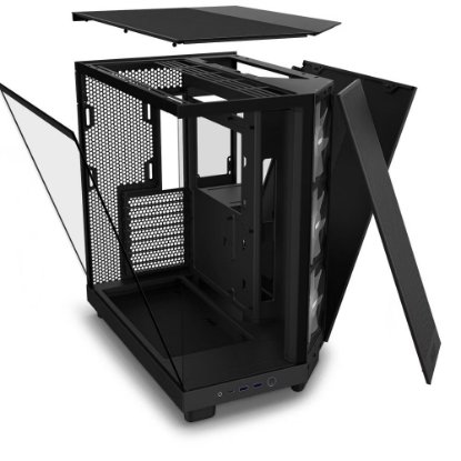 Kućište NZXT H6 Flow RGB, ATX, prozor, crno, bez napajanja
