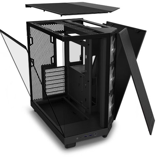 Kućište NZXT H6 Flow RGB, ATX, prozor, crno, bez napajanja