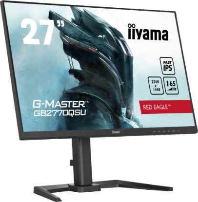 Gaming monitor 27" IIYAMA G-Master GB2770QSU-B5, QHD, IPS, 165Hz, 1ms, 400cd/m2, FreeSync, pivot, zvučnici, crni