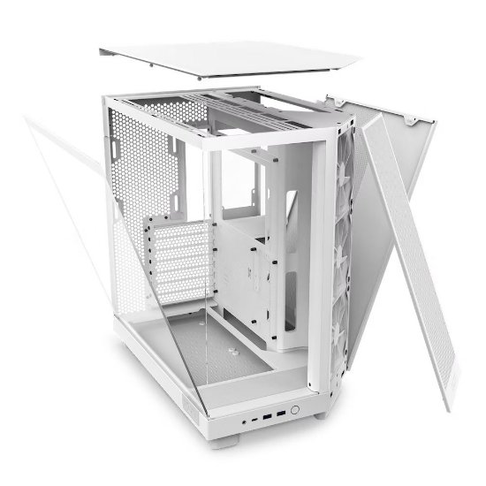 Kućište NZXT H6 Flow, ATX, prozor, bijelo, bez napajanja