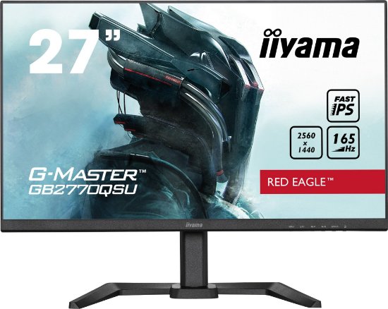 Gaming monitor 27" IIYAMA G-Master GB2770QSU-B5, QHD, IPS, 165Hz, 1ms, 400cd/m2, FreeSync, pivot, zvučnici, crni