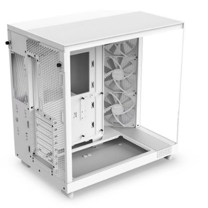 Kućište NZXT H6 Flow, ATX, prozor, bijelo, bez napajanja