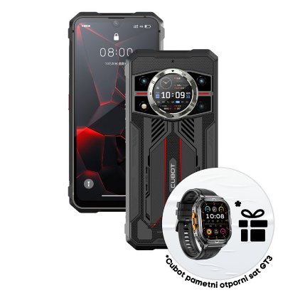 Mobitel CUBOT KingKong 11, 6,72", 16GB, 256GB, Android 15, crni + Pametni sat CUBOT GT3 Amoled, crni