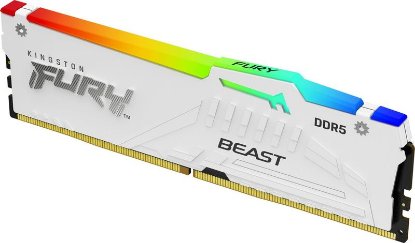 Memorija PC-44800, 16GB, KINGSTON Fury Beast White RGB KF556C36BWEA-16, EXPO, XMP, DDR5 5600MHz