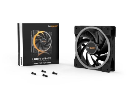 Ventilator BE QUIET Light Wings, PWM, RGB, 120mm, 2500 okr/min, crni