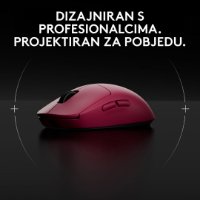 Miš LOGITECH Pro 2 Lightspeed, RGB, optički, bežični, 32000dpi, rozi