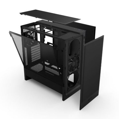Kućište NZXT H5 Flow 2024, MIDI, ATX, window, crno, bez napajanja