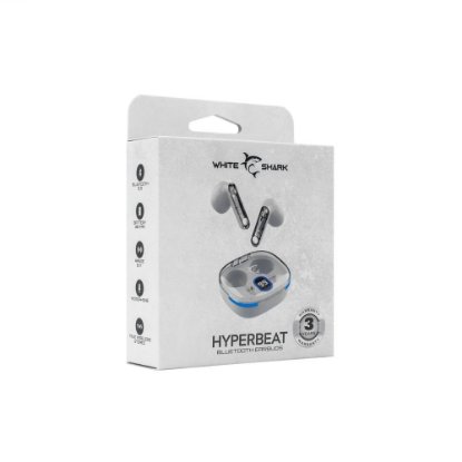 Slušalice WHITE SHARK GEB-TWS37 Hyperbeat, in-ear, bežične, bluetooth, bijele