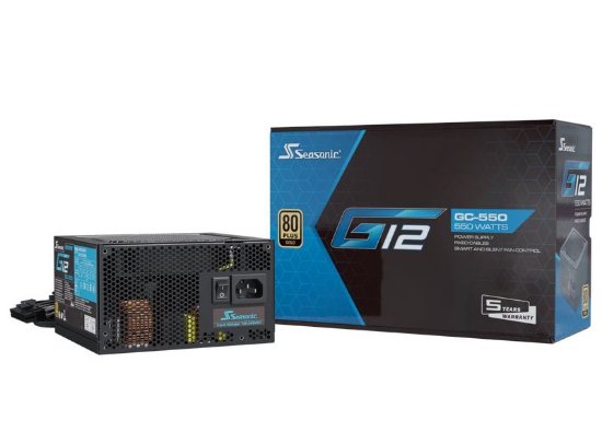 Napajanje 550W SEASONIC G12-GC-550, ATX, 120mm vent., 80+ Gold, crno