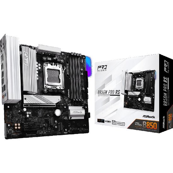 Matična ploča ASROCK B850M Pro RS, AMD B850, DDR5, mATX, s. AM5