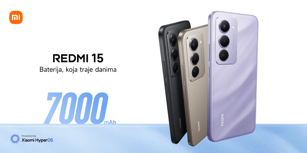 Prikažite detalje za Redmi 15: velik ekran, velika baterija, velika praktičnost