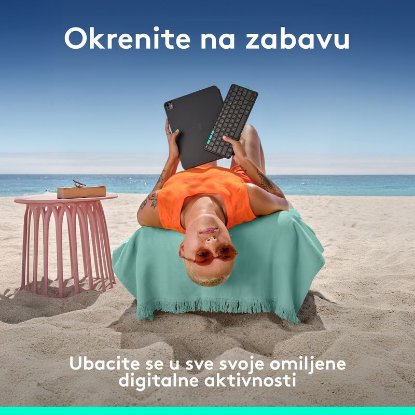 Tipkovnica za tablet LOGITECH Flip Folio V2, za ipad Pro & Air 13", Bluetooth, bežična, crna