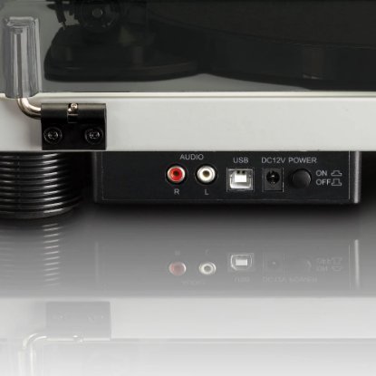 Gramofon LENCO LS-50GY, sa zvučnicima, sivi