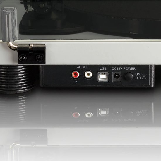 Gramofon LENCO LS-50GY, sa zvučnicima, sivi