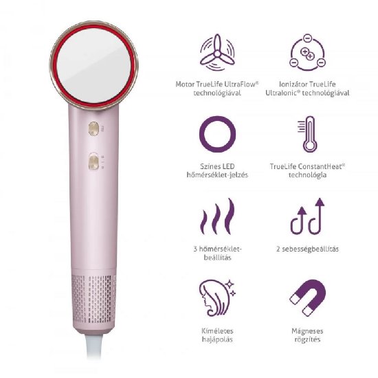 Sušilo za kosu TRUELIFE D6, 1600W, Hair Dryer, rozi