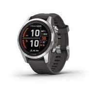 Pametni sat GARMIN Fenix 7S Pro Solar, HR, GPS, multisport, srebrni/grafitno sivi remen
