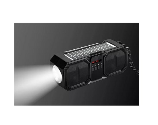 Zvučnik DENVER BTG-158, 80 W, BT, FM, MP3, USB, SD mikro, sa solarnim panelom, crni