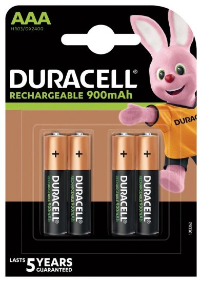 Baterije DURACELL AAA/HR03 900mAh, punjive, 4 komada