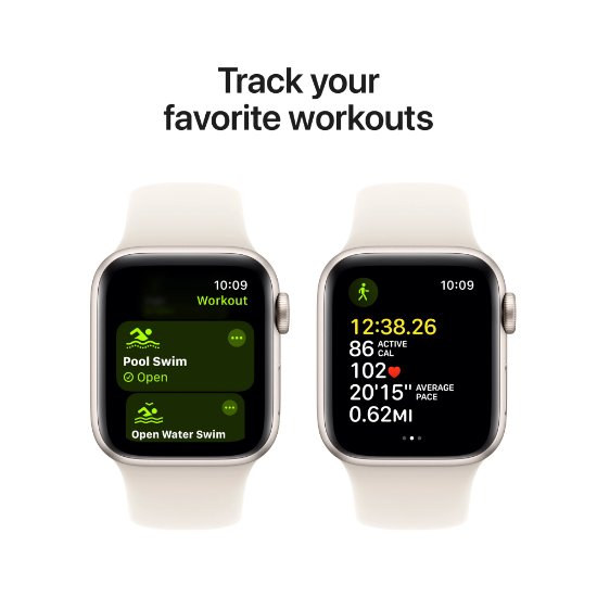 Pametni sat APPLE Watch SE2 V3 GPS, 40mm Starlight Alu Case with Starlight Sport Band - M/L