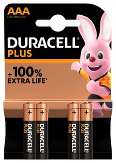 Baterija DURACELL Plus, AAA, LR3/MN2400, 4 komada