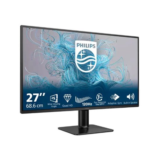 Monitor 27" PHILIPS 27E2N2500/00, QHD, IPS, 120Hz, 4ms, 300cd/m2, crni
