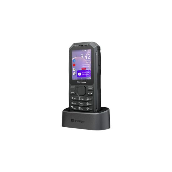 Klasični mobitel BLACKVIEW N1000, Dual SIM, crni + baza za punjenje