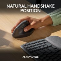 Tipkovnica + miš LOGITECH Wave Keys + Lift, ergonomska, bežična, crna