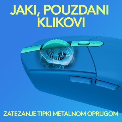 Miš LOGITECH Gaming G305 Lightspeed, bežični, optički, 12000dpi, plavi, USB Miš LOGITECH Gaming G305 Lightspeed, bežični, optički, 12000dpi, plavi, USB