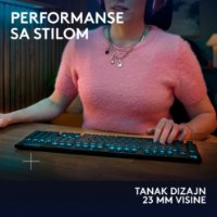 Tipkovnica LOGITECH Gaming G915 X Lightspeed Tactile, RGB, mehanička, bežična, US Layout, crna