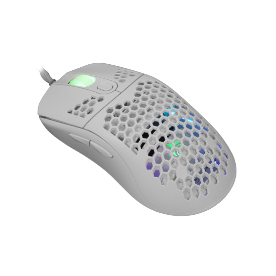 Miš WHITE SHARK Galahad GM-5007, 6400dpi, RGB, optički, žičani, bijeli