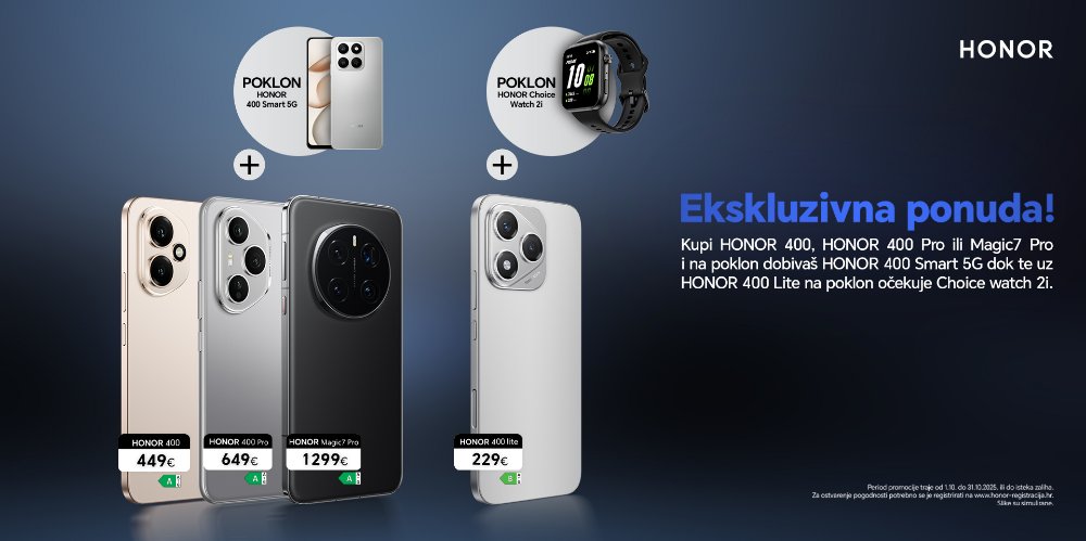 Prikažite detalje za Kupi odabrane Honor mobilne uređaje i na poklon dobivaš  mobitel ili pametni sat!