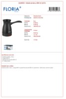 Kuhalo za kavu FLORIA ZLN4933, 600 W, 0,8 l, crno