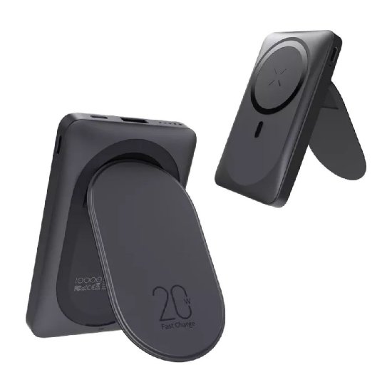 Mobilni USB punjač VEGER MagOn Pro, magnetni, 10000 mAh, crni