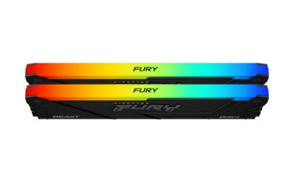 Memorija PC-28800, 16GB, KINGSTON Fury Beast RGB KF436C17BB2AK2/16, DDR4 3600MHz, 2x8GB