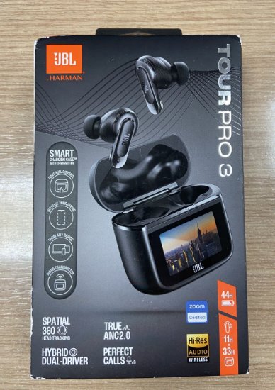 RABLJENI - Slušalice JBL Tour Pro 3, bežične, Bluetooth, in-ear, touchscreen, crne
