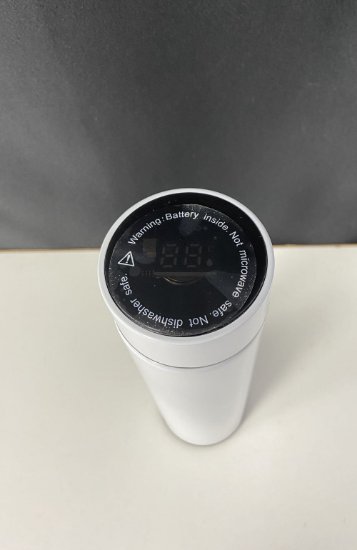RABLJENI - Termos boca sa prikazom temperature MJ SWB001, 0.4L, nehrđajući čelik, bijela