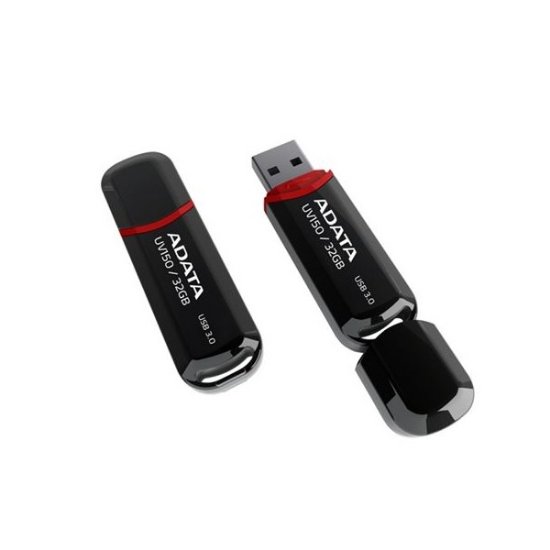Memorija USB 3.0 FLASH DRIVE 32 GB, ADATA UV150 Black AD, AUV150-32G-RBK, crna