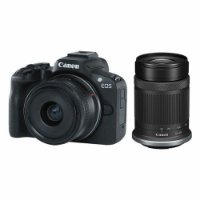 Digitalni fotoaparat CANON EOS R50 + RF-S 18-45mm + RF-S 55-210mm STM, 24,2 Mp, 4K Ultra HD, crni