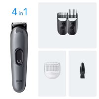 Aparat za šišanje/trimer BRAUN serija 3 3500, 4 u 1, kosa, brada, sivi