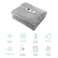 Električna deka TRUELIFE HeatBlanket 1813, 160W, 180x130 cm, siva