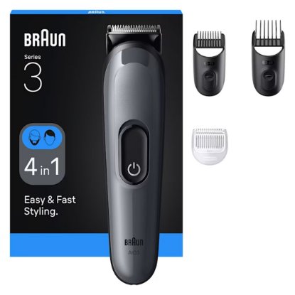 Aparat za šišanje/trimer BRAUN serija 3 3500, 4 u 1, kosa, brada, sivi