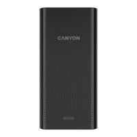 Mobilni USB punjač CANYON PB-2001, 20000 mAh, crni