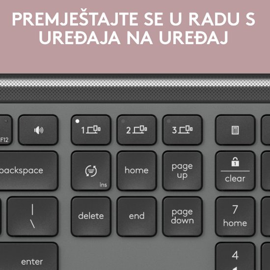 Tipkovnica LOGITECH K950 Signature Slim, bežična, Bolt Receiver USB, crna