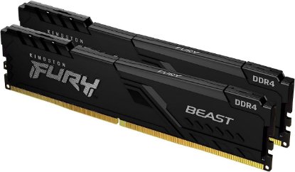 Memorija PC-25600, 32GB, KINGSTON Fury Beast KF432C16BBK2/32, DDR4 3200MHz, kit 2x16GB