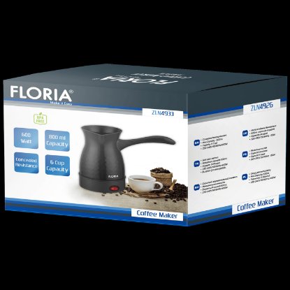 Kuhalo za kavu FLORIA ZLN4933, 600 W, 0,8 l, crno